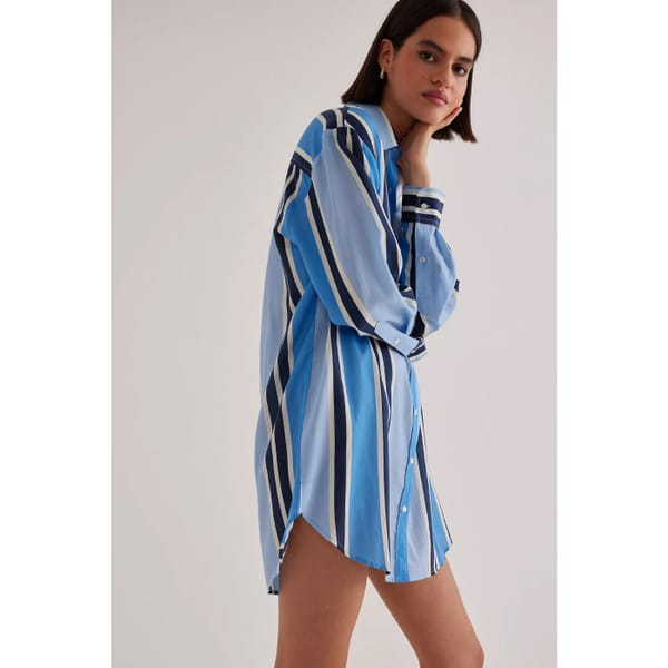 Hover your mouse over an image to zoom. Striped Pyjama Shirt Dress - striped shirts
