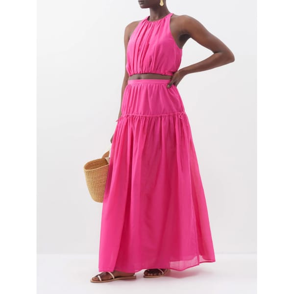 BIRD & KNOLL BIRD & KNOLL Lilibet cotton-blend maxi skirt- australian fashion brands