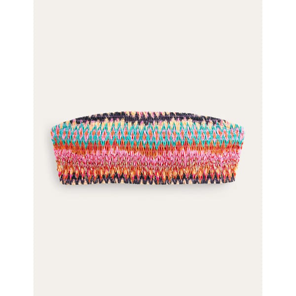 Smocked Bandeau Bikini Top - surfer style