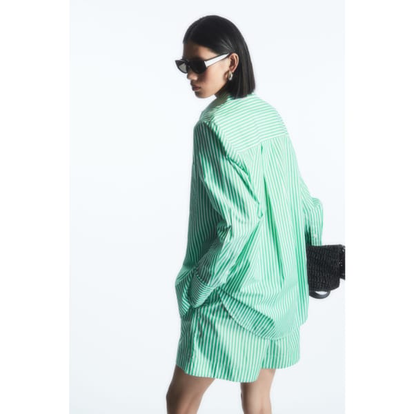 cos OVERSIZED LONG-SLEEVE SHIRT - striped shirts