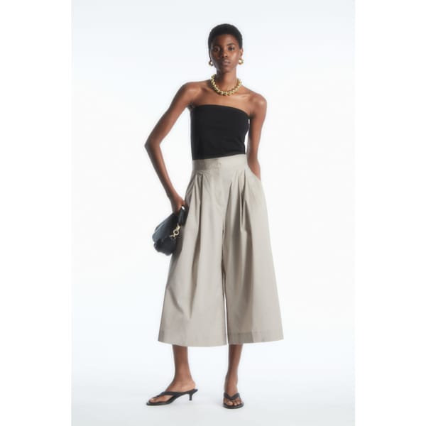 cos PLEATED TAILORED CULOTTES- quiet luxury