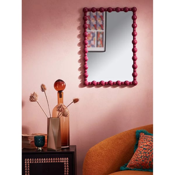 Bobbin Rectangular Wall Mirror - statemen mirror