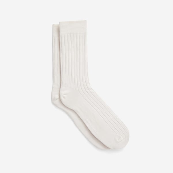 Ribbed Socks Off White . - striped shirts