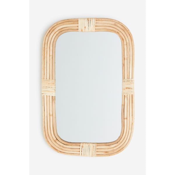 Rattan-framed mirror - statemen mirror