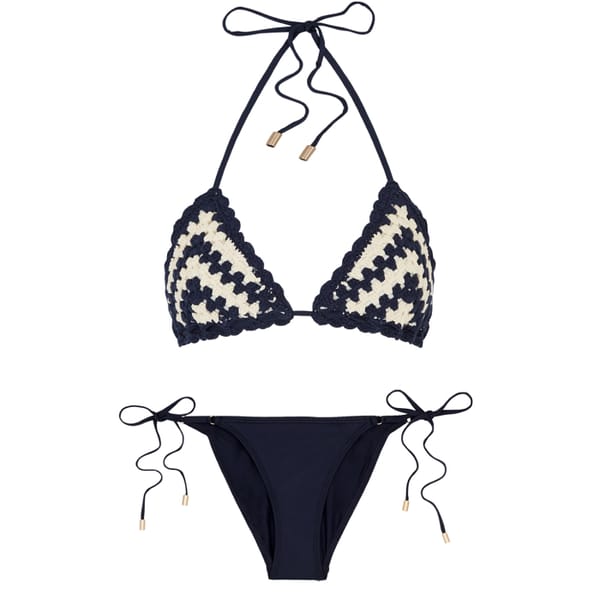 harvey nichols New Season ZIMMERMANN Chintz crochet-knit triangle bikini - surfer style