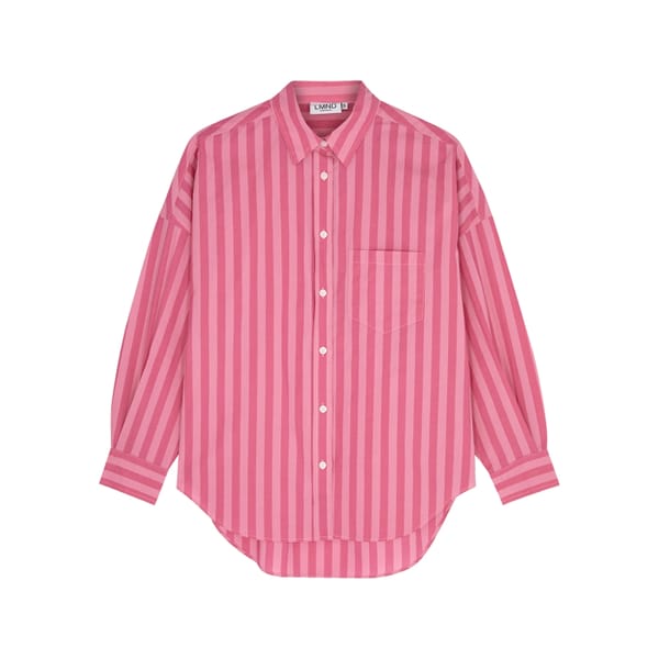 LMND LEMONADE Chiara striped cotton-poplin shirt - striped shirts