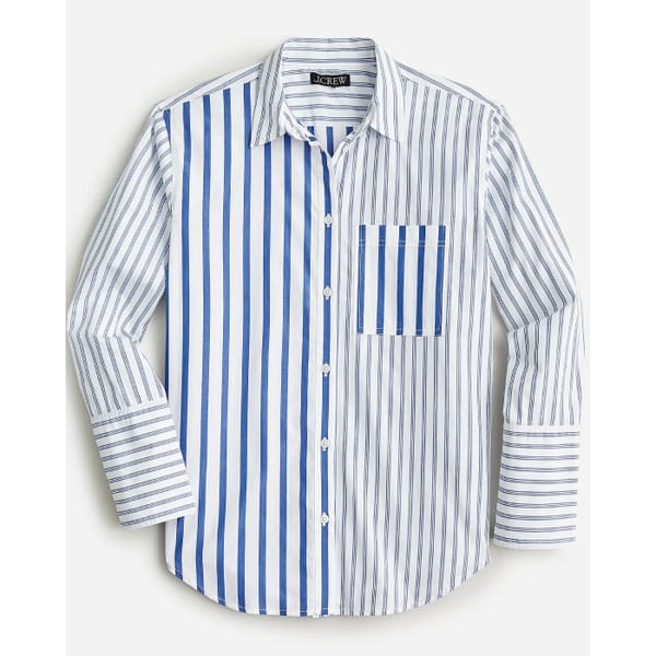 j crewGarçon shirt in cocktail stripe cotton poplin - striped shirts