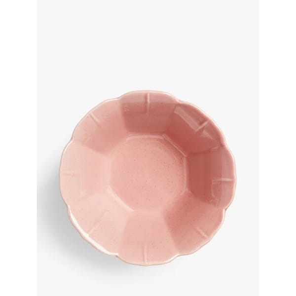 Scalloped Speckled Stoneware Cereal Bowl - dessert bowls