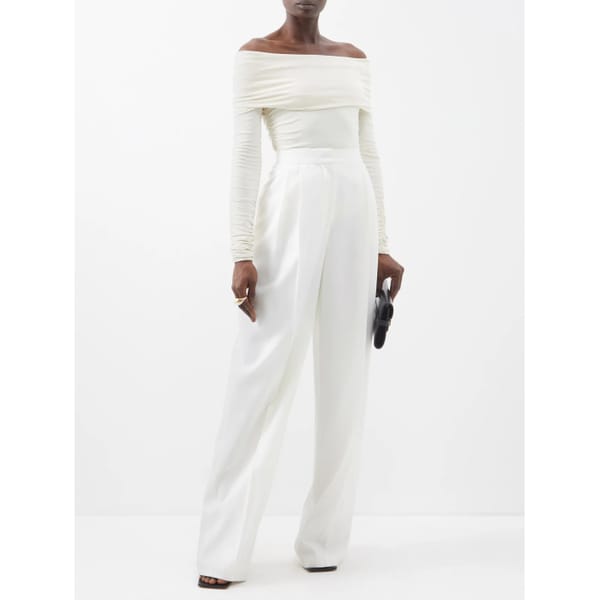 KHAITE Zuri off-shoulder top - quiet luxury