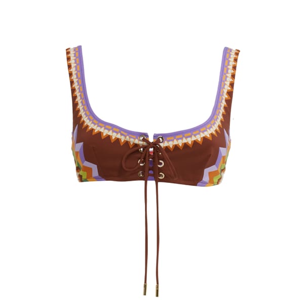 la doublej Sunset Bikini Top (Placée) - surfer style