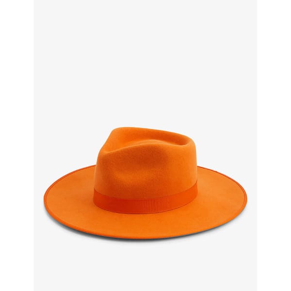 LACK OF COLOR, Rancher grosgrain-trim wool fedora hat