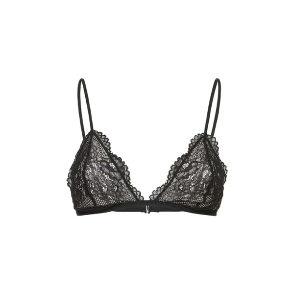 LUISAVIAROMA ANINE BING Amina lace triangle bra - striped shirts