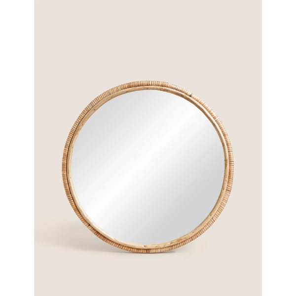 Rattan Round Hanging Wall Mirror - statemen mirror