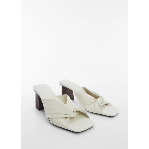 MANGO Leather wrap sandals