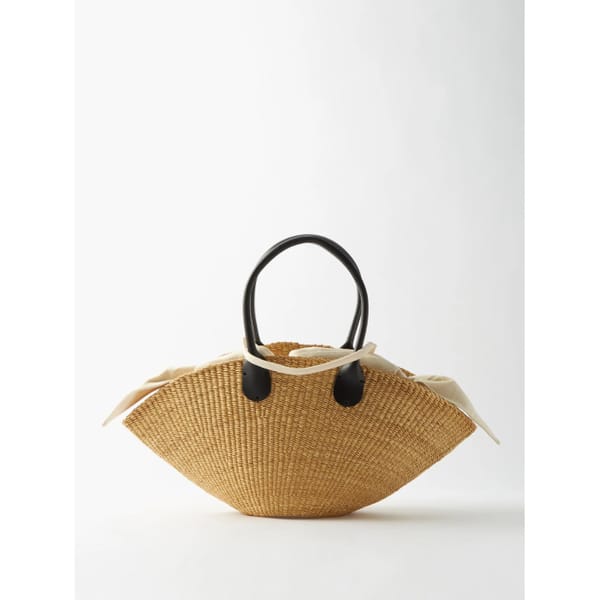 MUUÑ Sophie leather-trim basket bag