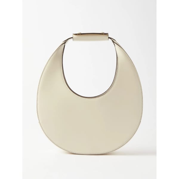 STAUD Moon small leather shoulder bag - striped shirts