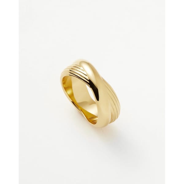 LUCY WILLIAMS CHUNKY ENTWINE RIDGE RING - striped shirts