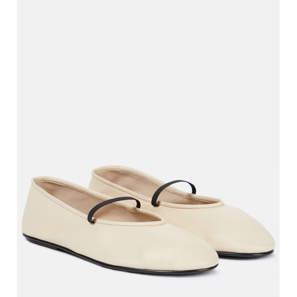 mytheresa THE ROW Leather ballet flats - quiet luxury