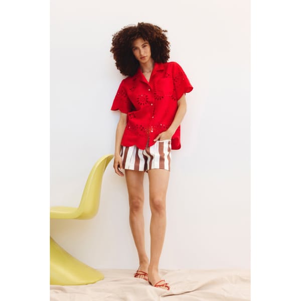 OROTON BRODERIE CAMP SHIRT
