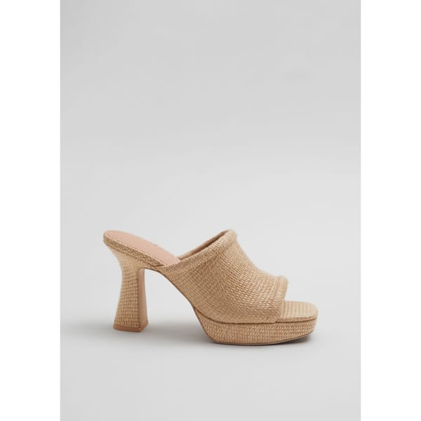 & OTHER STORIES Flared Heel Platform Mules