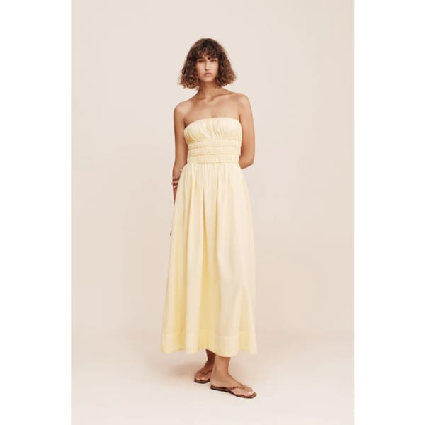 POSSE ABBY DRESS - BUTTERMILK