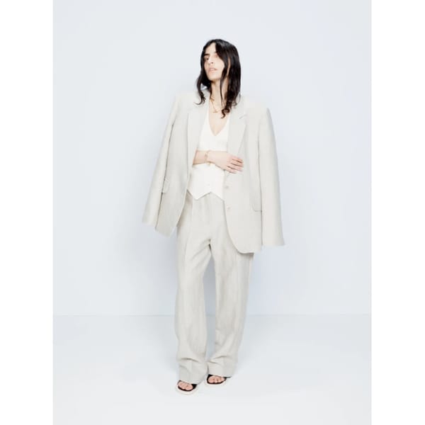 RAEY Relaxed linen-blend tailored trousers - quiet luxury