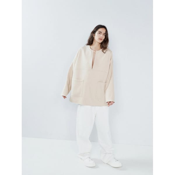 RAEY Tailored wool and silk-blend tunic- quiet luxury