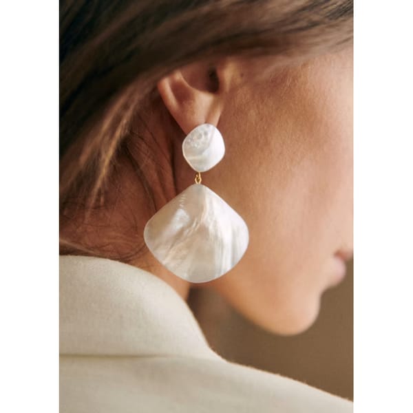 Sezane MARGOT EARRINGS Mother-of-pearl