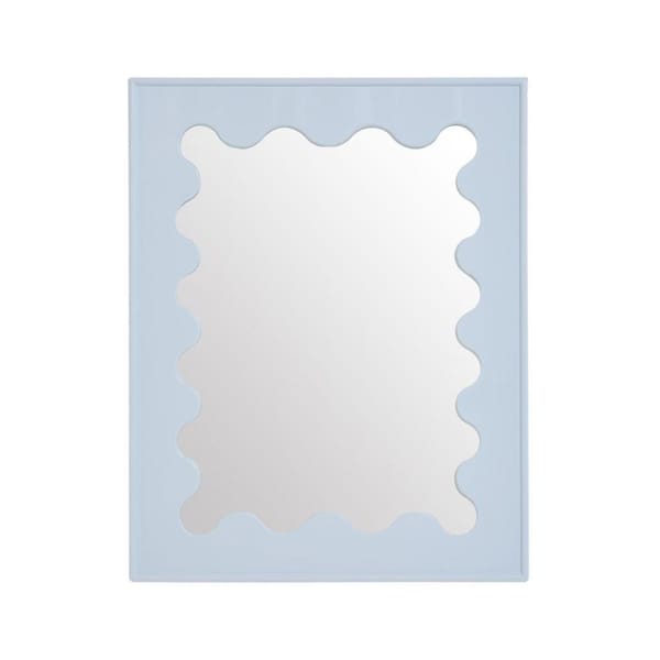 SWEETPEA _ WILLOW - JONATHAN ADLER RIPPLE LACQUER MIRROR - BLUE - statemen mirror