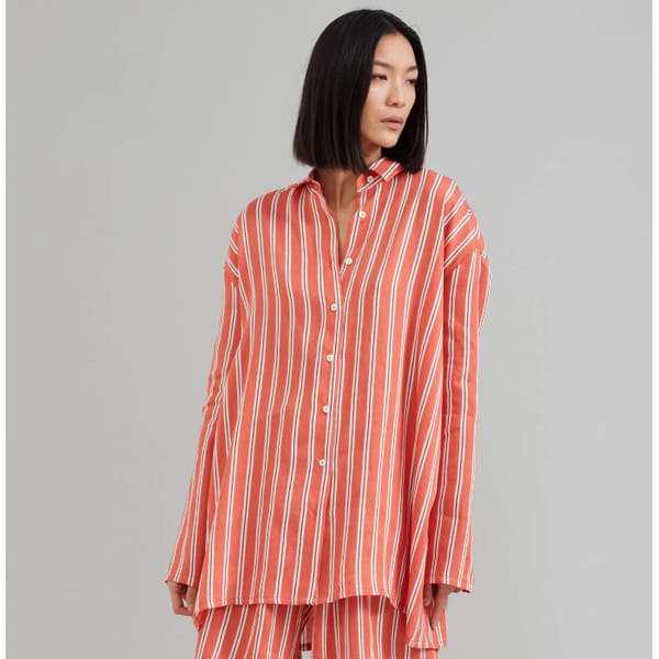 the frankie shop MATIN ISOLA STRIPE SHIRT - RED STRIPE copy - striped shirts