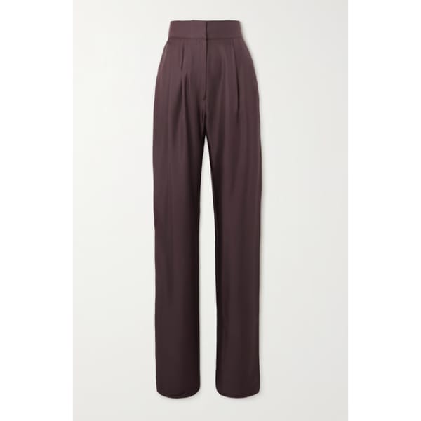 TOVERemi pleated silk-twill tapered pants - quiet luxury