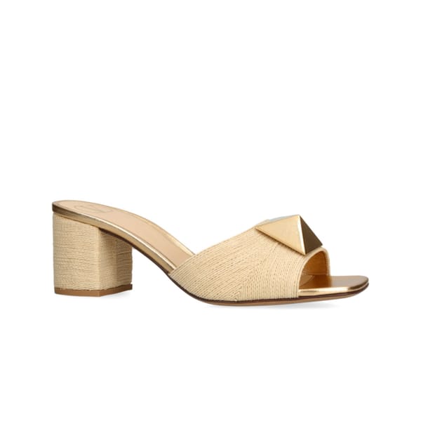 VALENTINO GARAVANI Raffia One Stud Mules 60