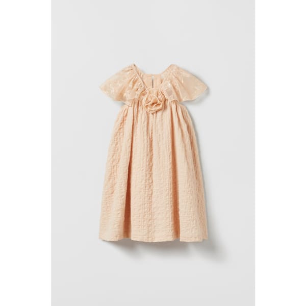 Matching Dress with Sequins and Flower Detail - party dresses for girls
