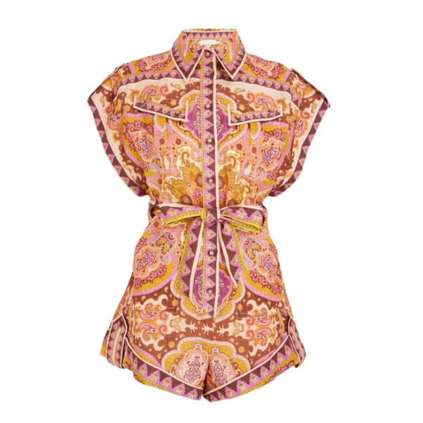 ZIMMERMAN, HALCYON CUFFED PLAYSUIT