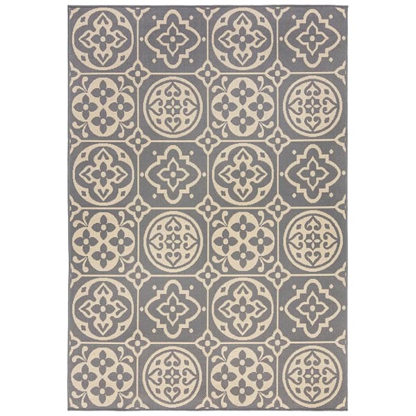 dunelm Tile Indoor Outdoor Rug