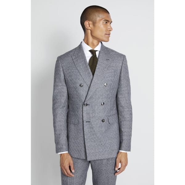 GUABELLO Italian slim fit grey puppytooth suit 1