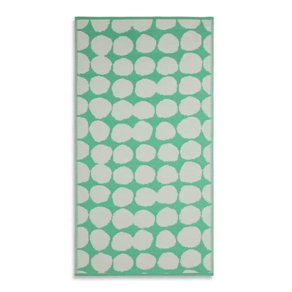 Habitat Plastic Woven Green & White Outdoor Rug