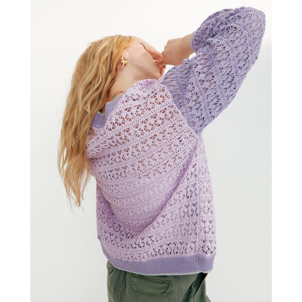 Pointelle Lilac Knitted Cardigan