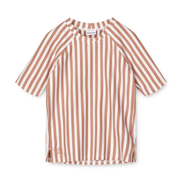Noah Swim Tee - Stripe Tuscany Rose- childrens clothing brands