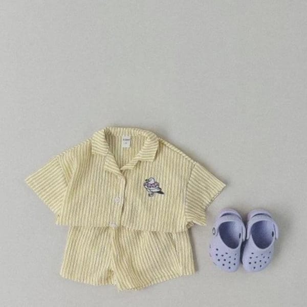 Soy Bean Nolan Striped Shirt and Shorts Summer Set- childrens clothing brands