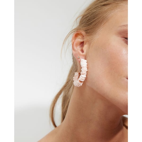 Terra Chunky Shell Hoop Earrings