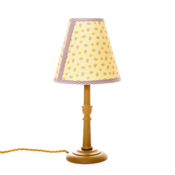 1930's Empire - Yellow Circle Striped Purple Binding