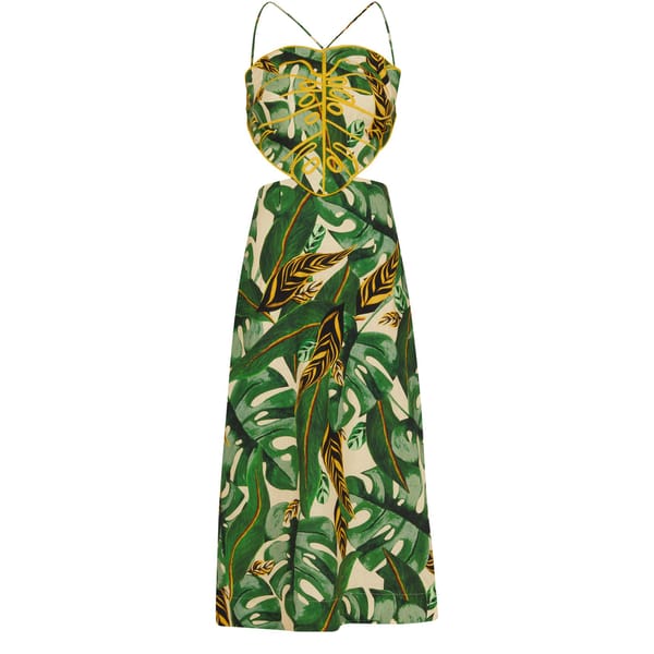 Tropical Leaves mmidi dress