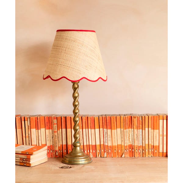 Lampshade, Red Trim, Small