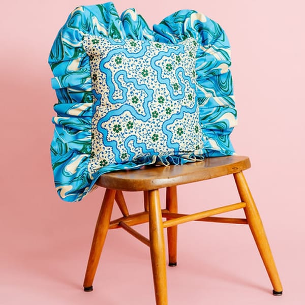 Frilly fancy in Cornflower