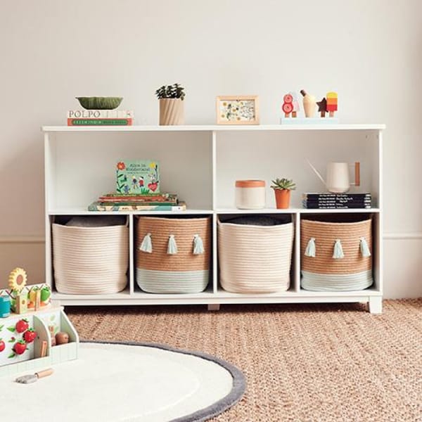 Blake Long Storage Shelf Unit, White 1