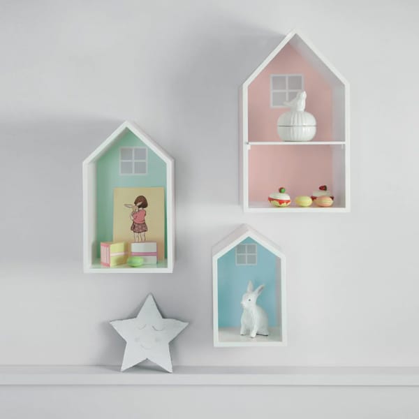 Townhouse Wall Shelves, Pastels