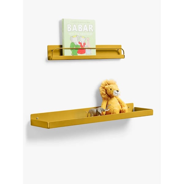 Metal Shelf Set Pack of 2 Mustard