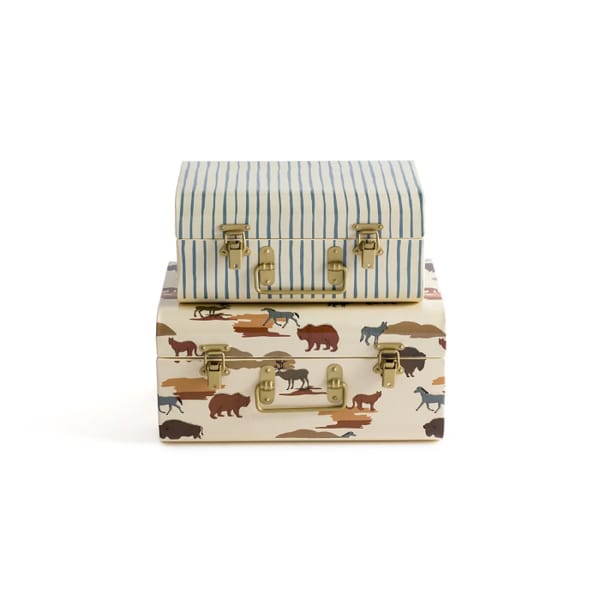 Set of 2 Wild Earth Metal Trunks