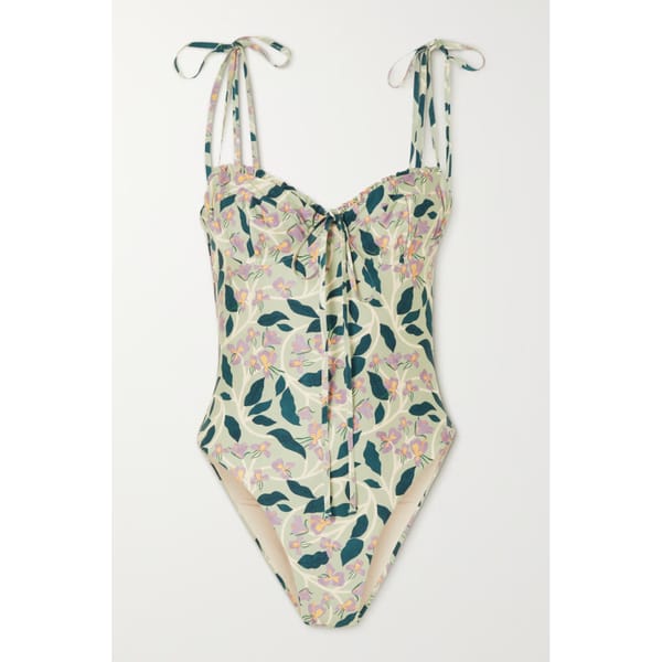 Ébano floral-print recycled underwired swimsuit